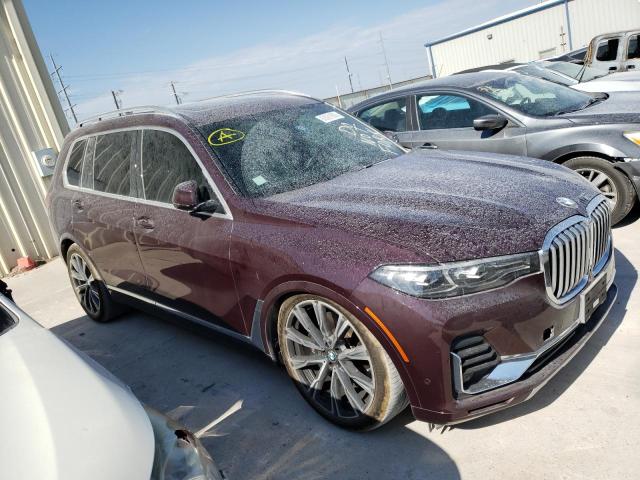 5UXCW2C03M9E40218 - 2021 BMW X7 XDRIVE40I BURGUNDY photo 4