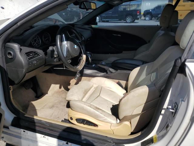 WBAEB53578CX60888 - 2008 BMW 650 I WHITE photo 7