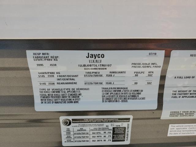 1UJBJ0BT3L1TR0197 - 2020 JAYCO JAY FLIGHT TWO TONE photo 10