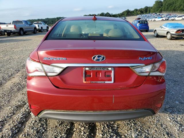 KMHEC4A47CA047476 - 2012 HYUNDAI SONATA HYBRID RED photo 6