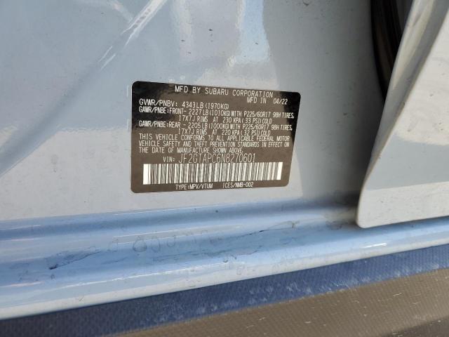 JF2GTAPC6N8270601 - 2022 SUBARU CROSSTREK PREMIUM 蓝色 照片 10