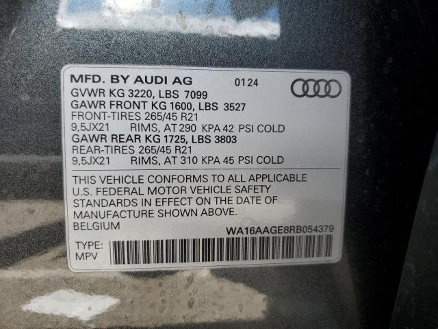 WA16AAGE8RB054379 - 2024 AUDI Q8 E-TRON PRESTIGE GRAY photo 14