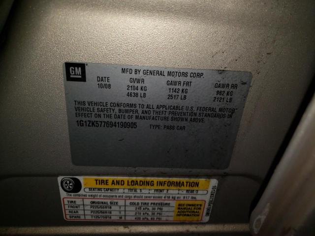 1G1ZK577694190905 - 2009 CHEVROLET MALIBU LTZ Qəhvəyi foto 12