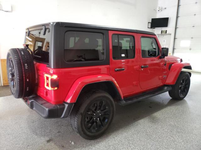 1C4JJXP61NW177908 - 2022 JEEP WRANGLER U SAHARA 4XE RED photo 3