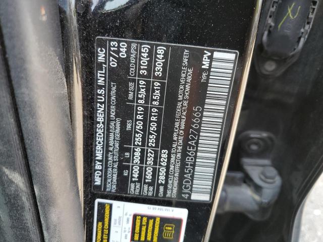 4JGDA5HB6EA276665 - 2014 MERCEDES-BENZ ML 350 4MATIC BLACK photo 14