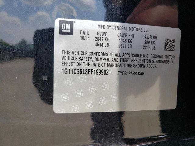 1G11C5SL3FF199902 - 2015 CHEVROLET MALIBU 1LT 黑色 照片 12