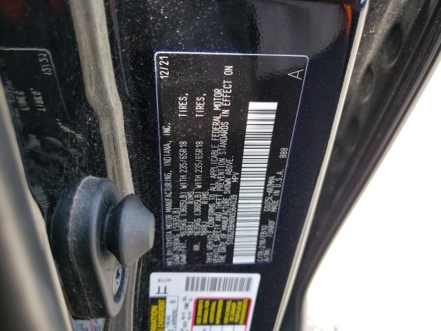 5TDGZRBH6NS564039 - 2022 TOYOTA HIGHLANDER XLE BLACK photo 13