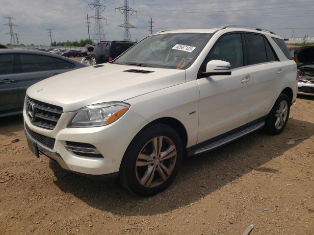 4JGDA5HB9CA044705 - 2012 MERCEDES-BENZ ML 350 4MATIC WHITE photo 1