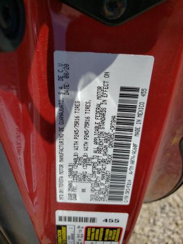 3TYSZ5AN2LT006037 - 2020 TOYOTA TACOMA ACCESS CAB წითელი ფოტო 12