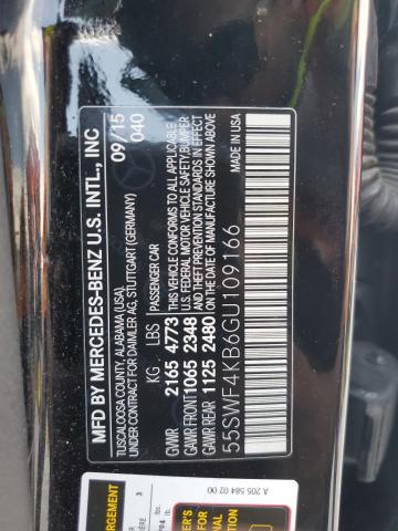 55SWF4KB6GU109166 - 2016 MERCEDES-BENZ C 300 4MATIC BLACK photo 12