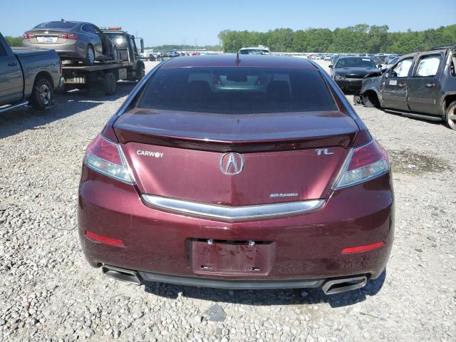 19UUA9F5XDA000496 - 2013 ACURA TL TECH BURGUNDY photo 6