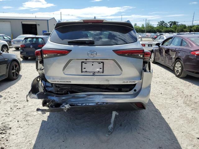 5TDGZRBH7MS110428 - 2021 TOYOTA HIGHLANDER XLE GRAY photo 6