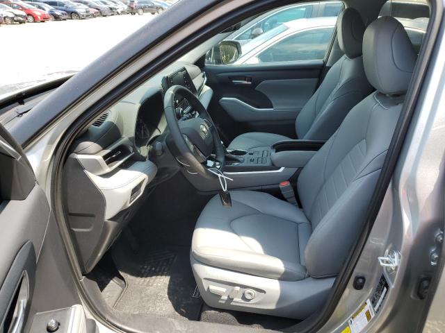 5TDGZRBH7MS110428 - 2021 TOYOTA HIGHLANDER XLE GRAY photo 7