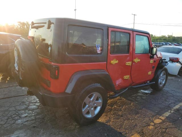 1C4BJWDG0FL518682 - 2015 JEEP WRANGLER U SPORT RED photo 3
