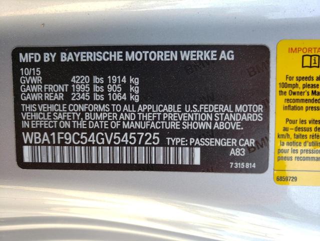 WBA1F9C54GV545725 - 2016 BMW 228 I SULEV SILVER photo 12