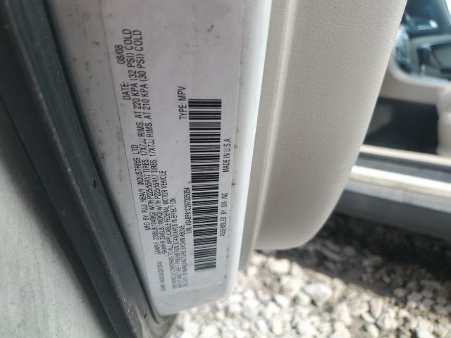 4S4BP61C297325054 - 2009 SUBARU OUTBACK 2.5I WHITE photo 12