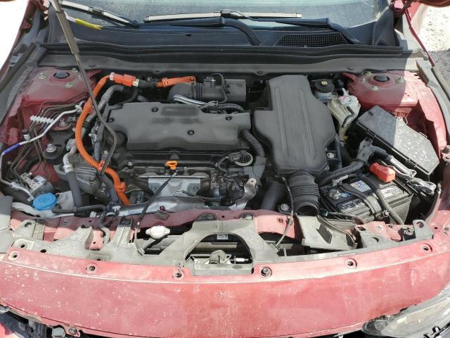 1HGCV3F4XMA010398 - 2021 HONDA ACCORD HYBRID EX RED photo 11