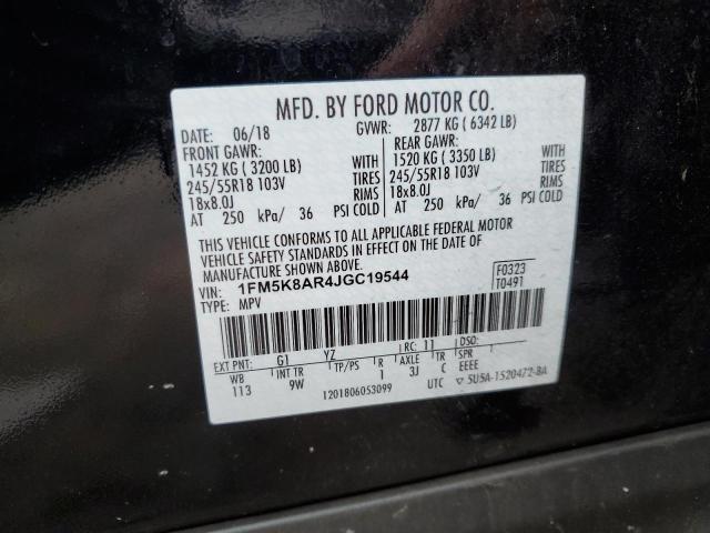 1FM5K8AR4JGC19544 - 2018 FORD EXPLORER POLICE INTERCEPTOR 黑色 照片 13