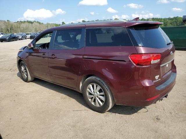 KNDMB5C11G6093521 - 2016 KIA SEDONA LX BURGUNDY photo 2