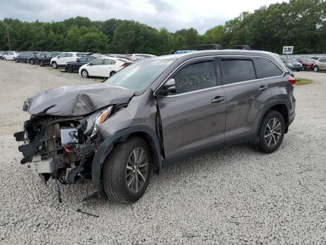 5TDJZRFH2KS935161 - 2019 TOYOTA HIGHLANDER SE GRAY photo 1