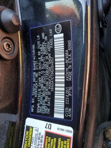 58ADA1C11MU004652 - 2021 LEXUS ES 300H BLACK photo 12