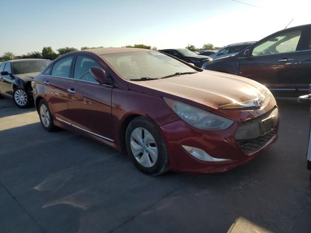 KMHEC4A46DA081443 - 2013 HYUNDAI SONATA HYBRID MAROON photo 4