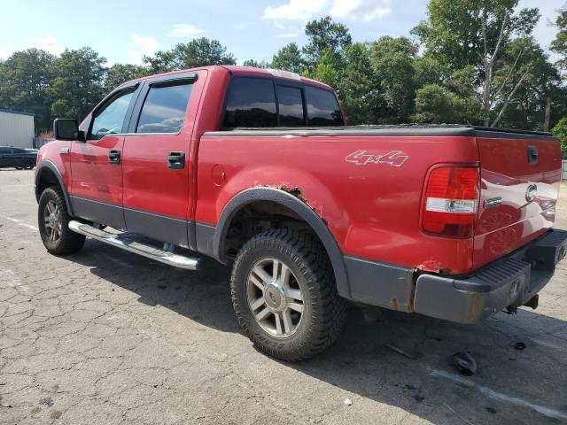 1FTPW14595FA49999 - 2005 FORD F150 SUPERCREW RED photo 2