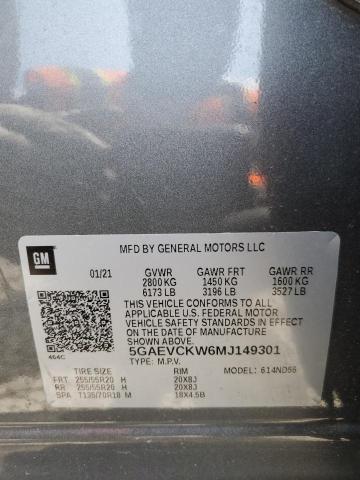 5GAEVCKW6MJ149301 - 2021 BUICK ENCLAVE AVENIR 灰色 照片 13