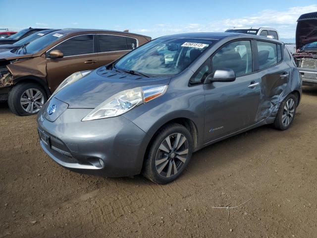 1N4AZ0CP5FC325081 - 2015 NISSAN LEAF S GRAY photo 1