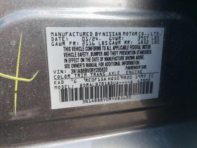 3N1AB8BV0RY285620 - 2024 NISSAN SENTRA S GRAY photo 13