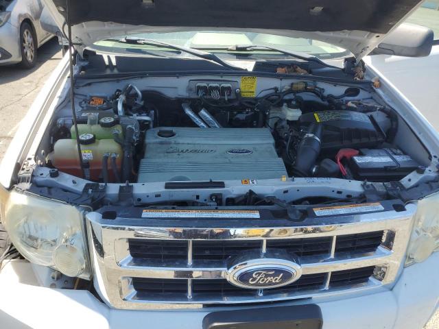 1FMCU49H68KE45453 - 2008 FORD ESCAPE HEV WHITE photo 11