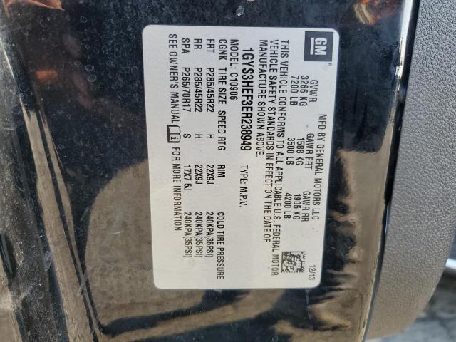 1GYS3HEF3ER238949 - 2014 CADILLAC ESCALADE ESV LUXURY BLACK photo 13