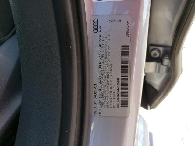 WAUH2AFC9HN040299 - 2017 AUDI A6 PRESTIGE ვერცხლისფერი ფოტო 12