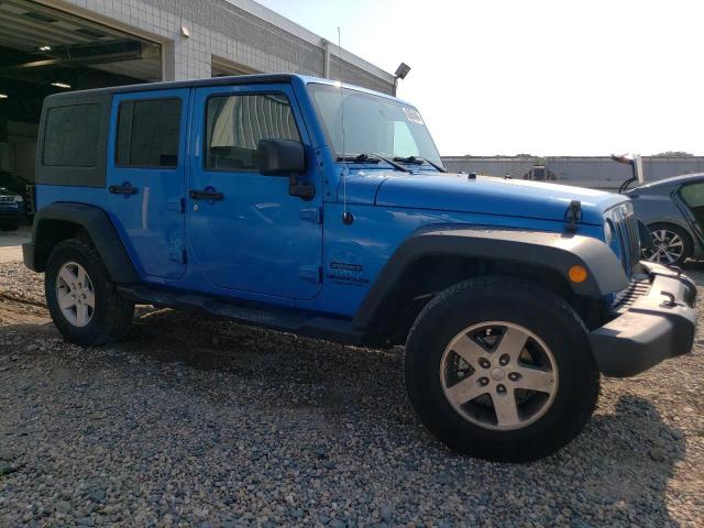 1C4BJWDG0GL273853 - 2016 JEEP WRANGLER U SPORT BLUE photo 4