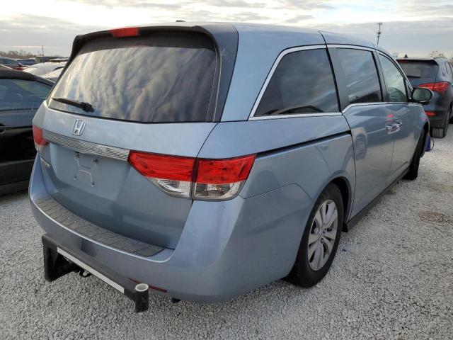 5FNRL5H66EB046669 - 2014 HONDA ODYSSEY EXL BLUE photo 4