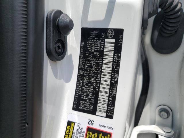 4T1G11AK0PU769369 - 2023 TOYOTA CAMRY SE NIGHT SHADE WHITE photo 12