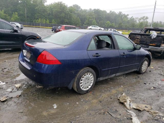 1HGCM56137A224514 - 2007 HONDA ACCORD VALUE BLUE photo 3