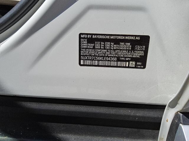 5UXTR7C56KLE94368 - 2019 BMW X3 SDRIVE30I WHITE photo 13