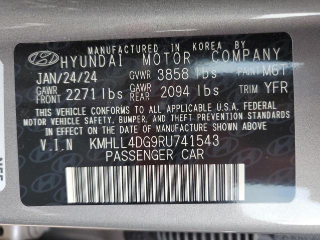 KMHLL4DG9RU741543 - 2024 HYUNDAI ELANTRA SE ვერცხლისფერი ფოტო 13