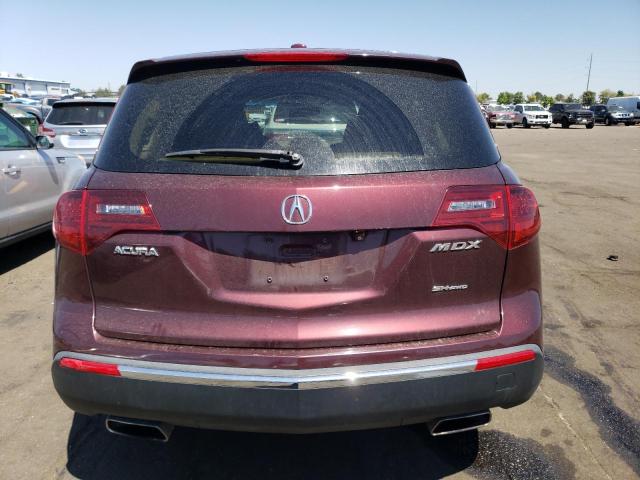 2HNYD2H31CH520560 - 2012 ACURA MDX TECHNOLOGY MAROON photo 6