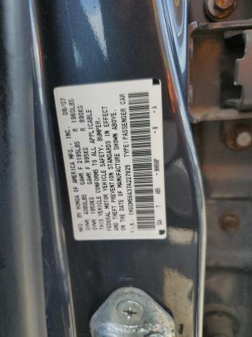 1HGCM56437A227925 - 2007 HONDA ACCORD LX GRAY photo 12