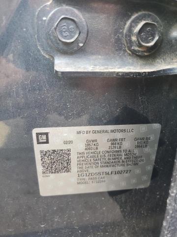 1G1ZD5ST5LF102727 - 2020 CHEVROLET MALIBU LT 蓝色 照片 12