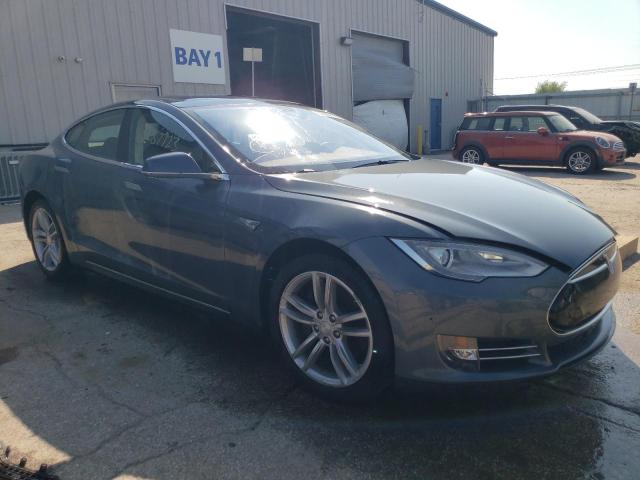 5YJSA1CN8DFP09155 - 2013 TESLA MODEL S GRAY photo 4