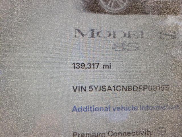 5YJSA1CN8DFP09155 - 2013 TESLA MODEL S Մոխրագույն լուսանկար 9