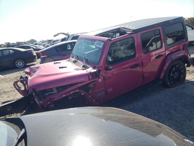 1C4JJXP66NW103061 - 2022 JEEP WRANGLER U SAHARA 4XE PINK photo 1