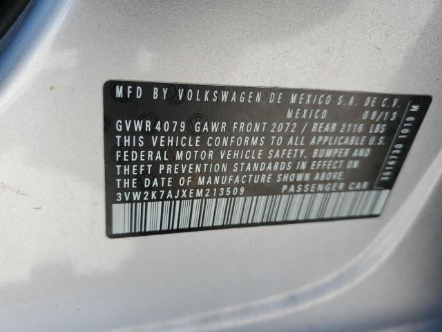 3VW2K7AJXEM213509 - 2014 VOLKSWAGEN JETTA BASE 灰色 照片 13