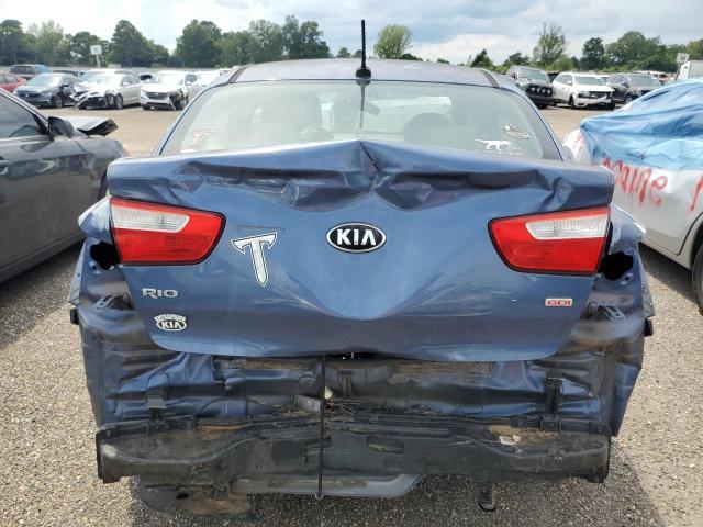 KNADM4A37G6647778 - 2016 KIA RIO LX BLUE photo 6