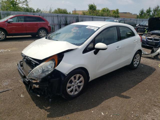 KNADM5A31D6769702 - 2013 KIA RIO LX WHITE photo 1