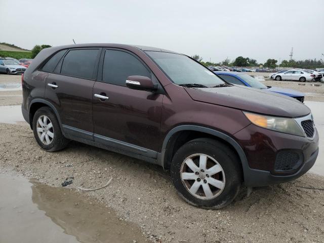 5XYKT3A1XDG320662 - 2013 KIA SORENTO LX BURGUNDY photo 4