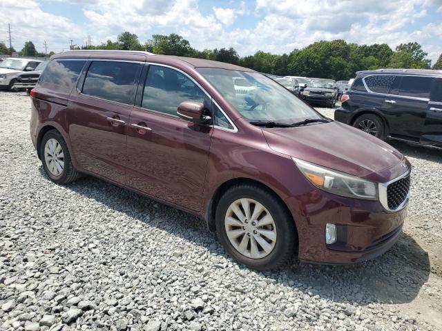 KNDMC5C16F6059294 - 2015 KIA SEDONA EX MAROON photo 4